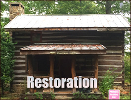 Historic Log Cabin Restoration  Liberty, North Carolina
